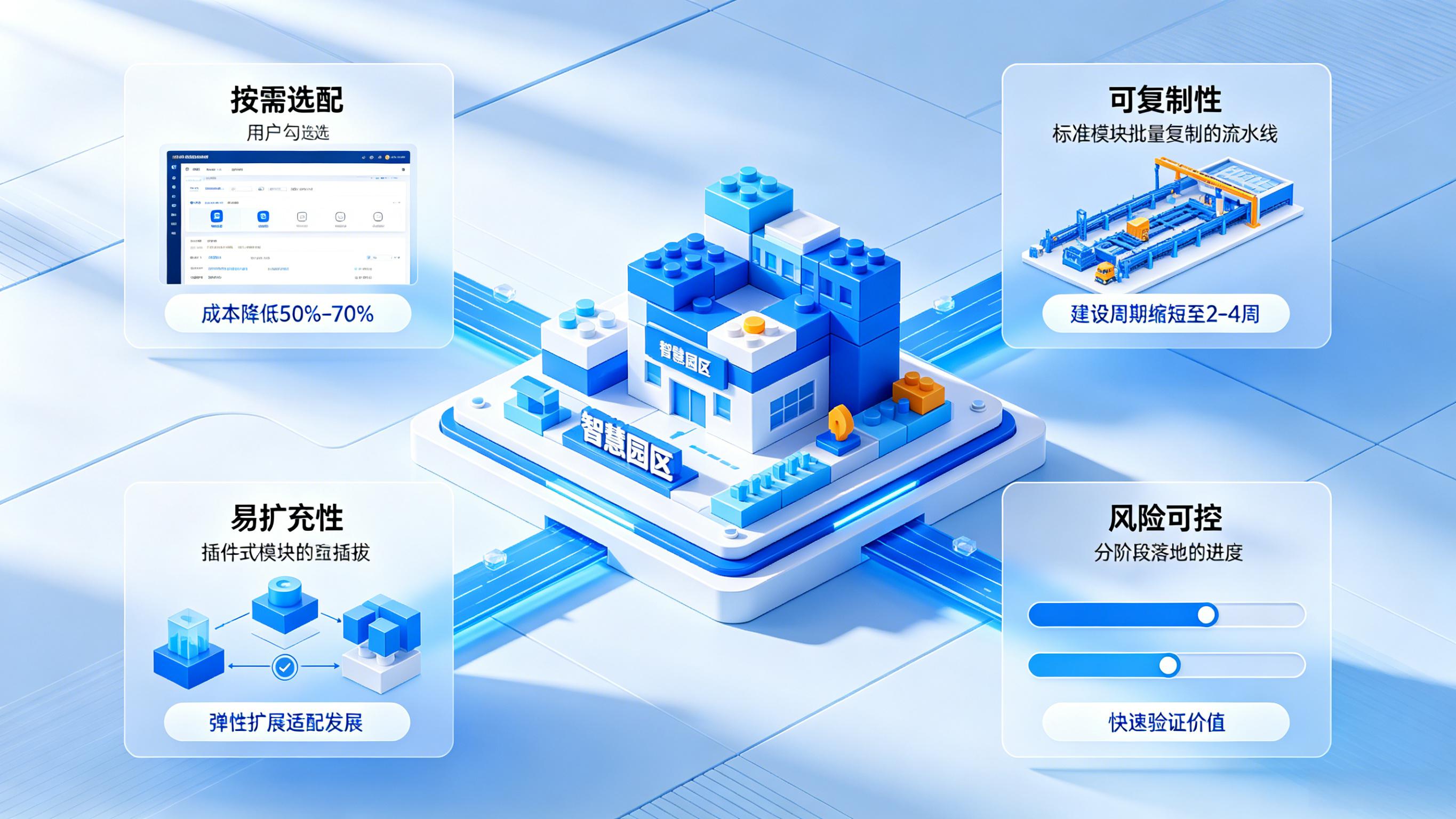 智慧园区模块化建设思路：按需选配、可复制、易扩容